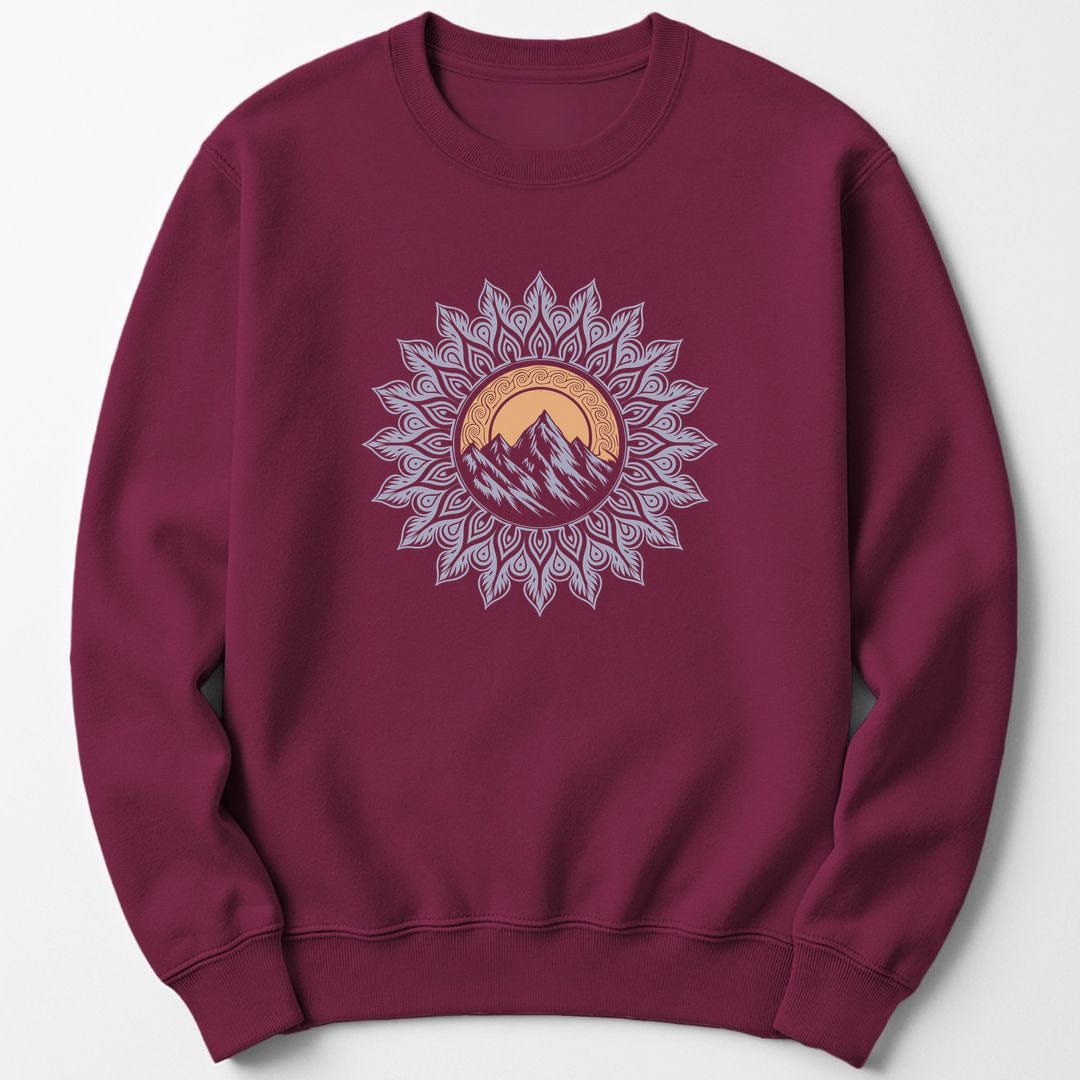 Sweatshirt Maroon / S Mountain Mandala Sweatshirt