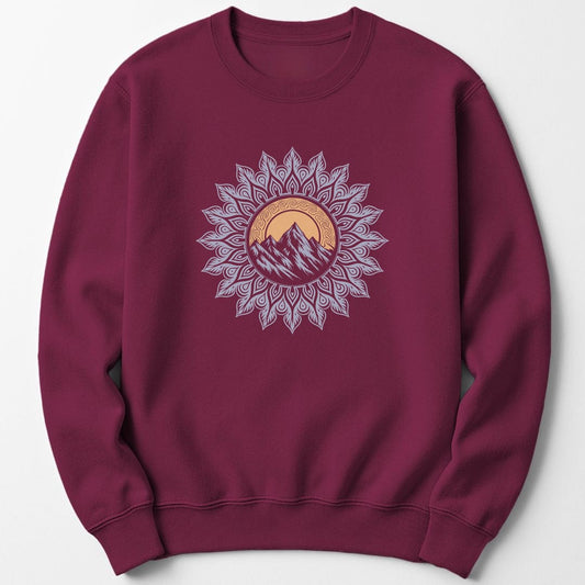 Sweatshirt Maroon / S Mountain Mandala Sweatshirt