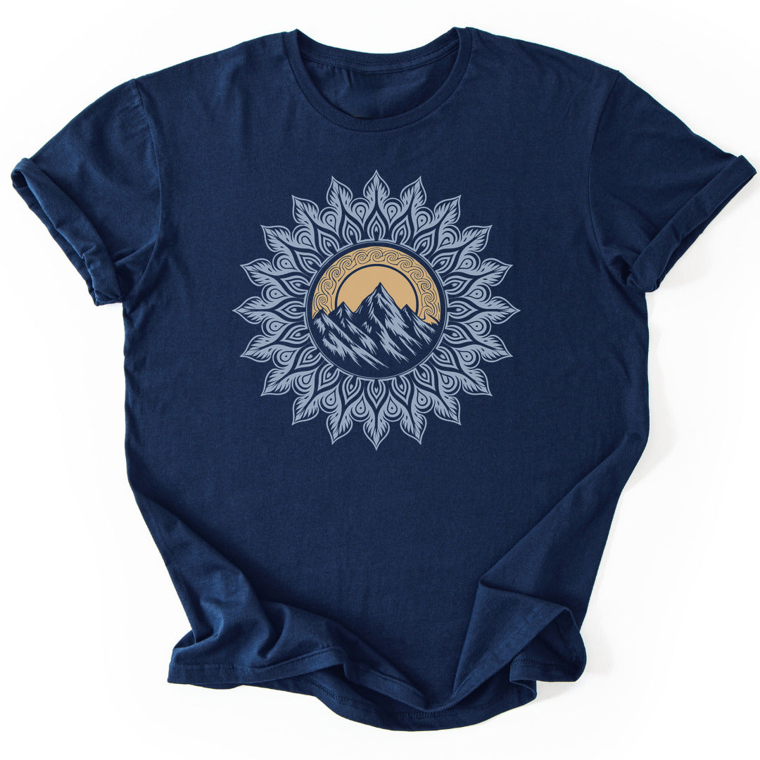 T-Shirt Navy / S Mountain Mandala T-Shirt