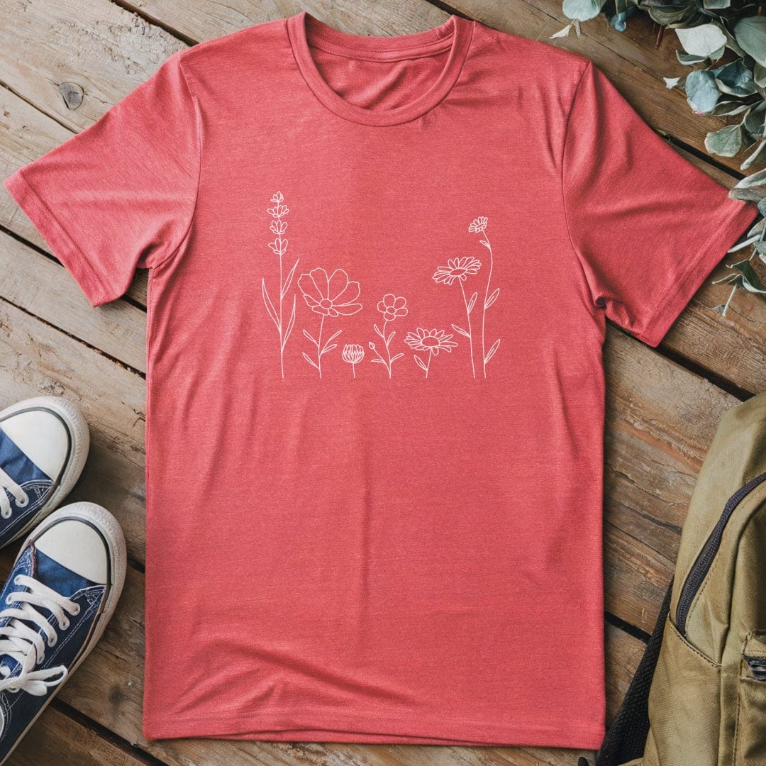 T-Shirt Heather Red / S Wildflowers T-Shirt