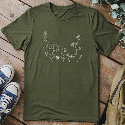 T-Shirt Military Green / S Wildflowers T-Shirt