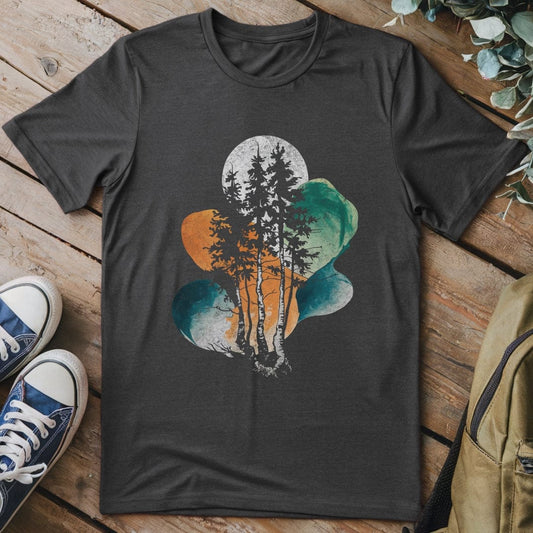 T-Shirt Dark Heather / S Trees Abstract T-Shirt
