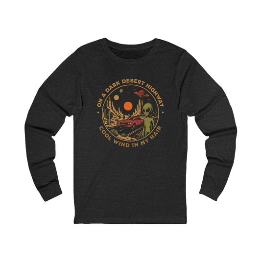 Long-sleeve Dark Grey Heather / S Alien Desert Highway Long Sleeve