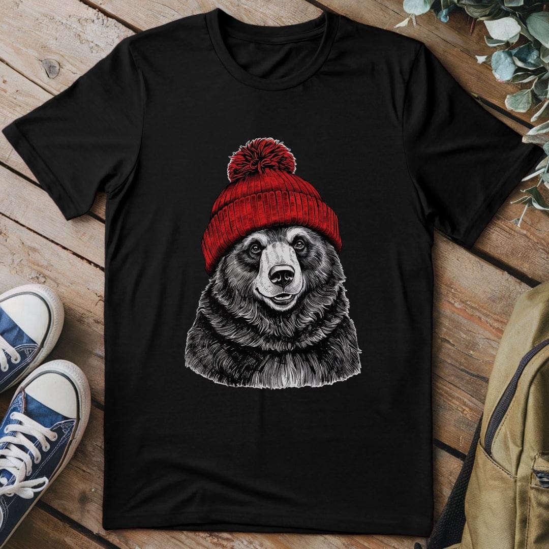 T-Shirt Black / S Bear in a Beanie T-Shirt