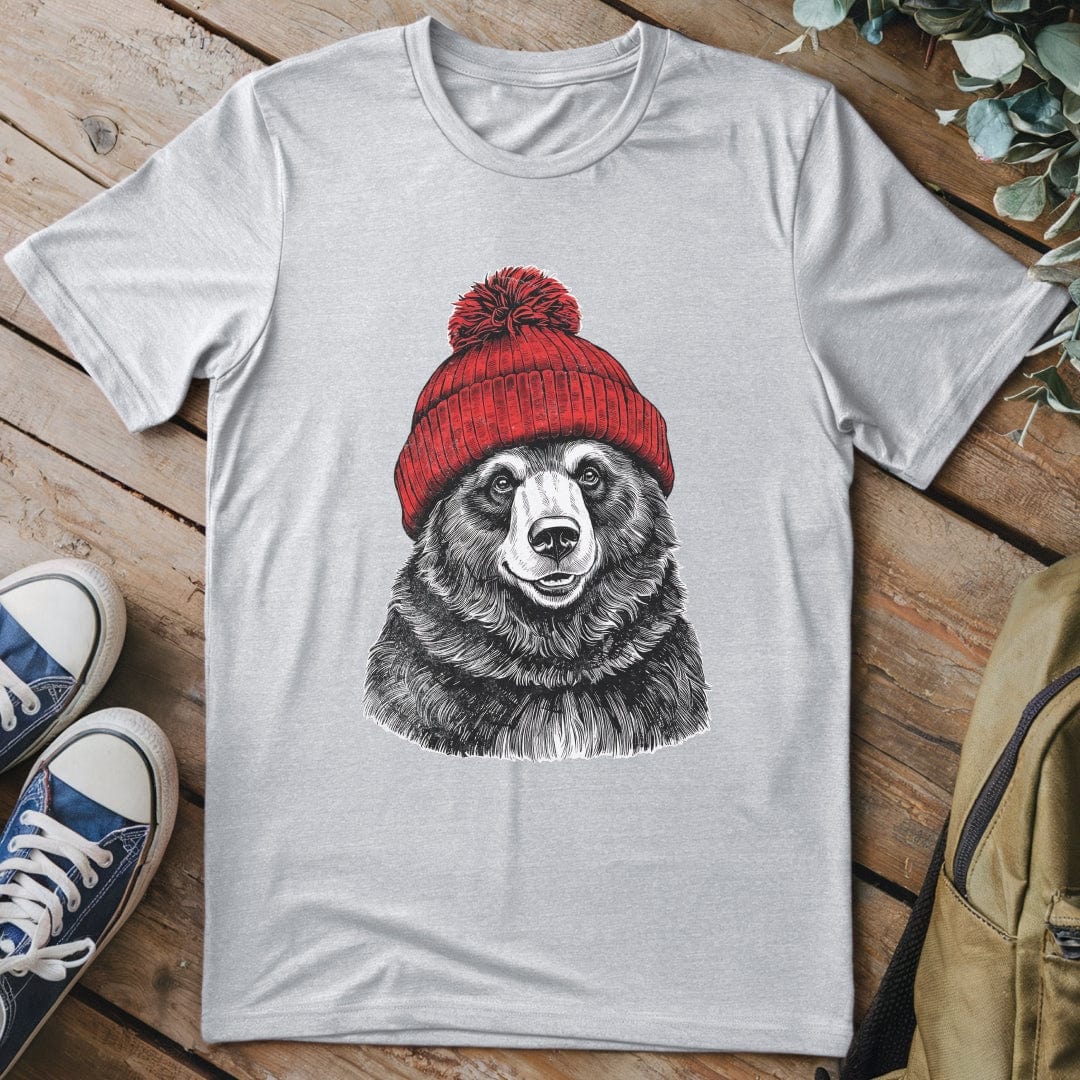 T-Shirt Sport Grey / S Bear in a Beanie T-Shirt