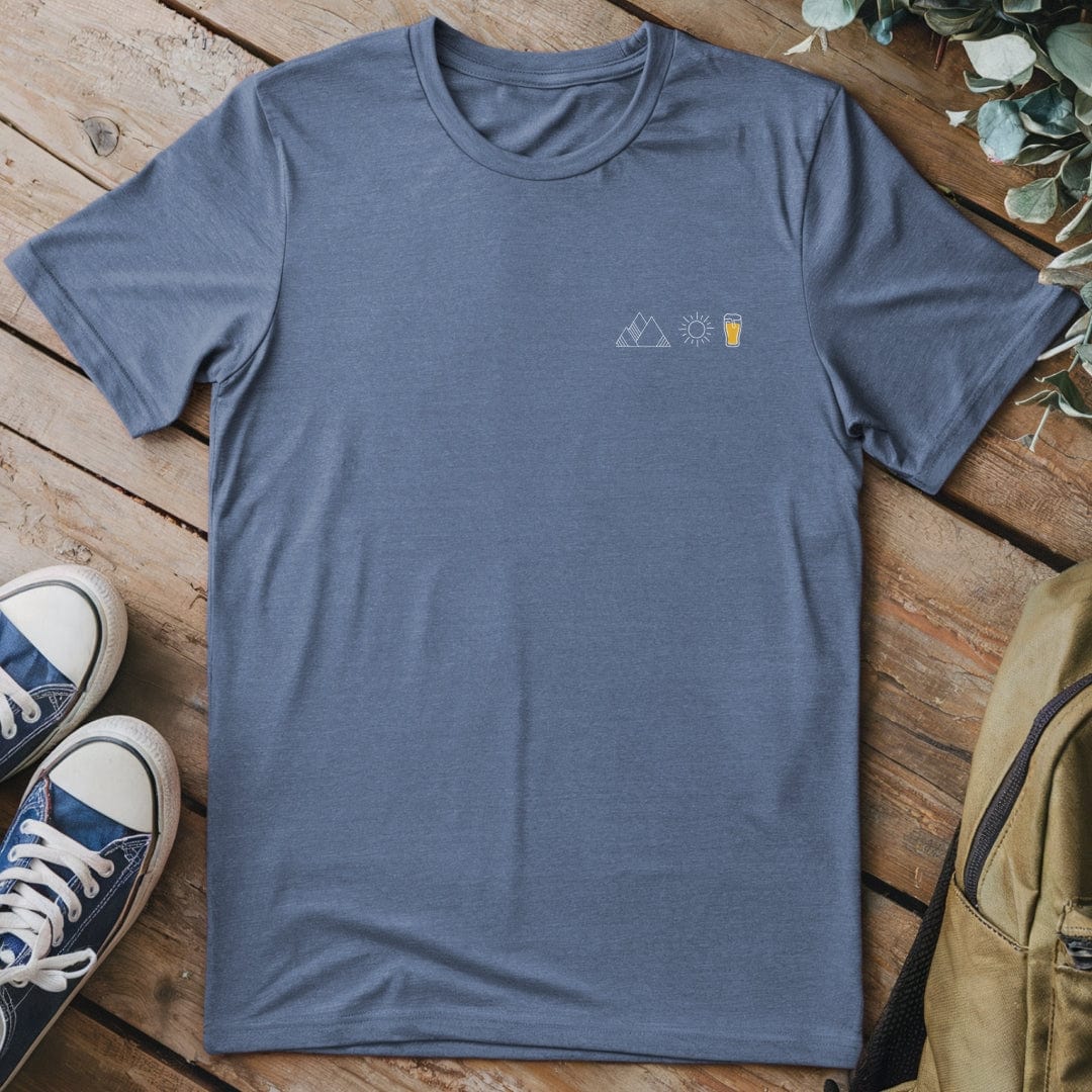 T-Shirt Heather Indigo / S Mountain Sun Beer 2 T-Shirt