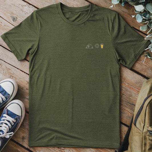 T-Shirt Military Green / S Mountain Sun Beer 2 T-Shirt