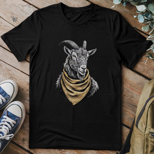 T-Shirt Black / S Goat in a Bandana T-Shirt