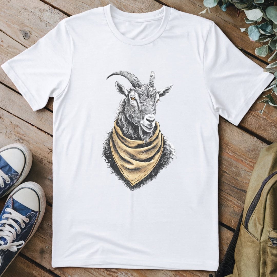 T-Shirt White / S Goat in a Bandana T-Shirt