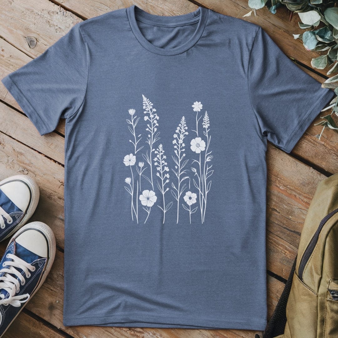 T-Shirt Heather Indigo / S Wildflowers T-Shirt