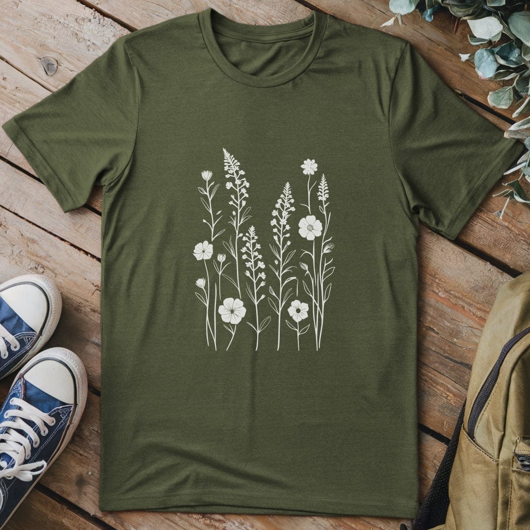 T-Shirt Military Green / S Wildflowers T-Shirt