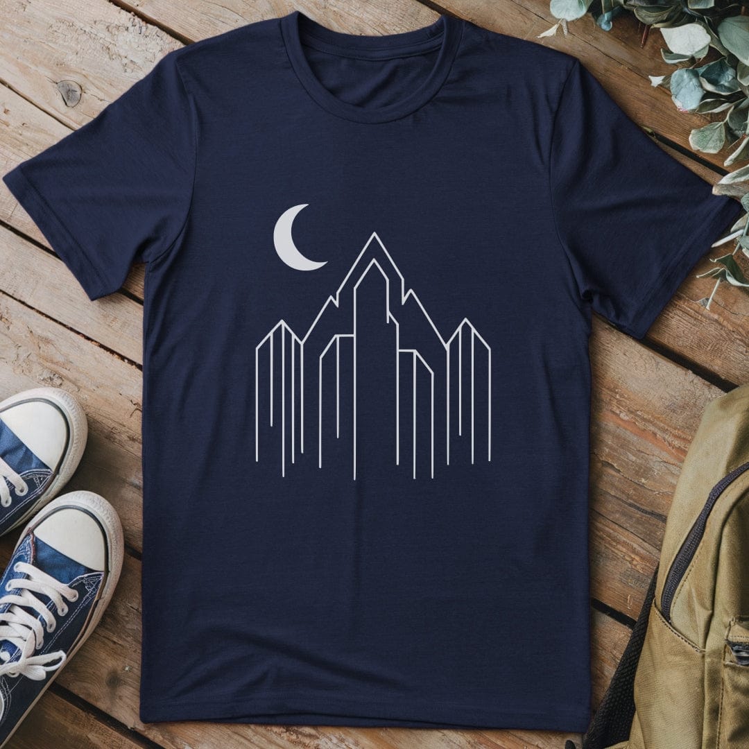 T-Shirt Navy / S Mountain and Moon T-Shirt