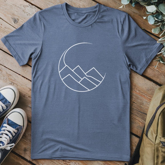 T-Shirt Heather Indigo / S Moon & Mountain T-Shirt