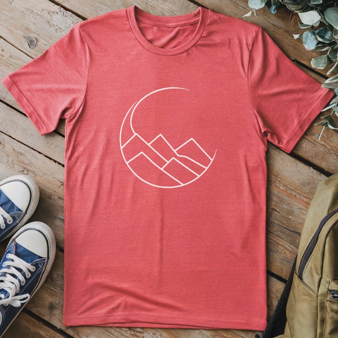T-Shirt Heather Red / S Moon & Mountain T-Shirt