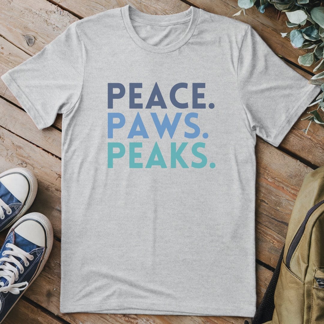 T-Shirt Sport Grey / S Peace. Paws. Peaks T-Shirt