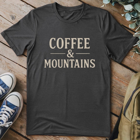 T-Shirt Dark Heather / S Coffee & Mountains T-Shirt