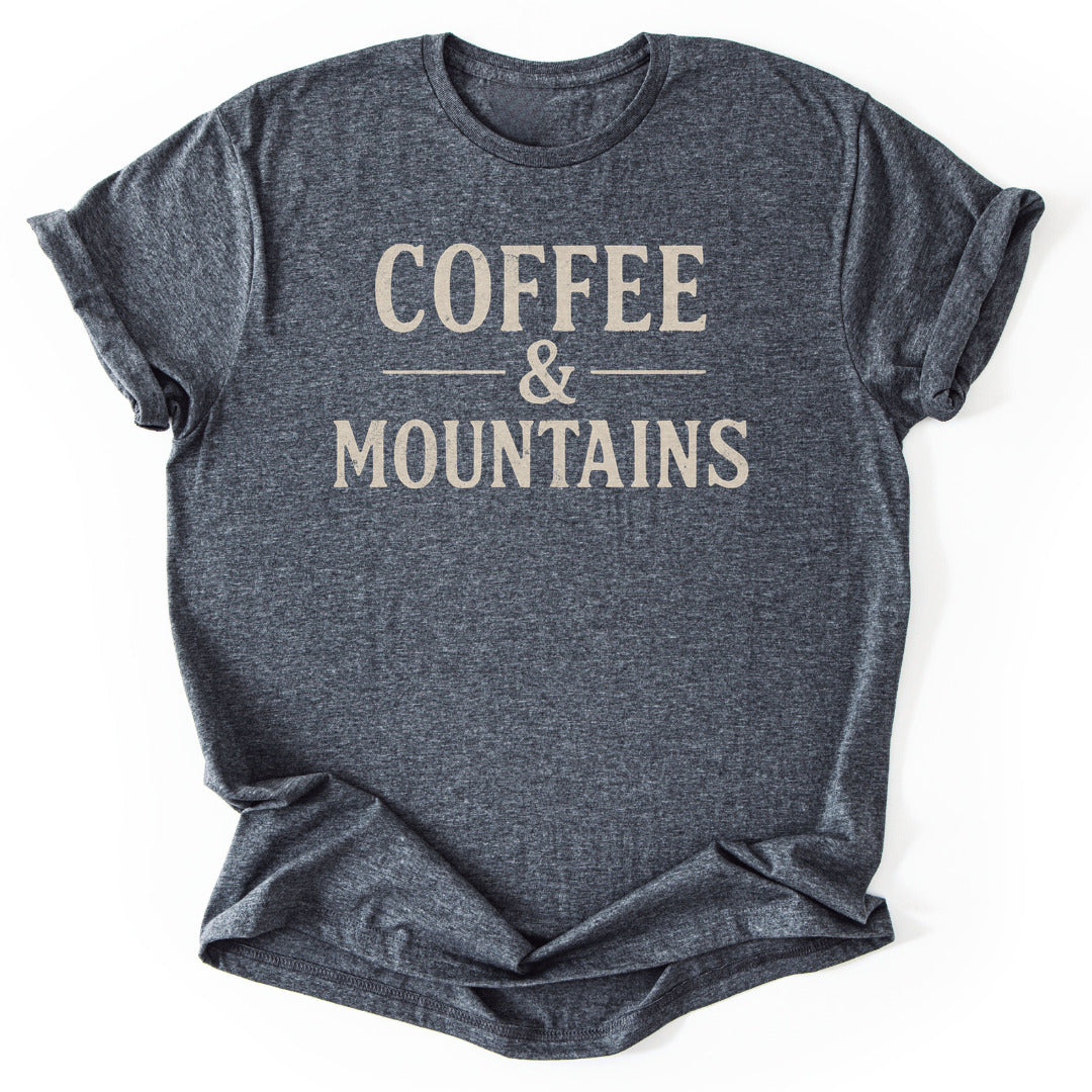 T-Shirt Dark Heather / S Coffee & Mountains T-Shirt