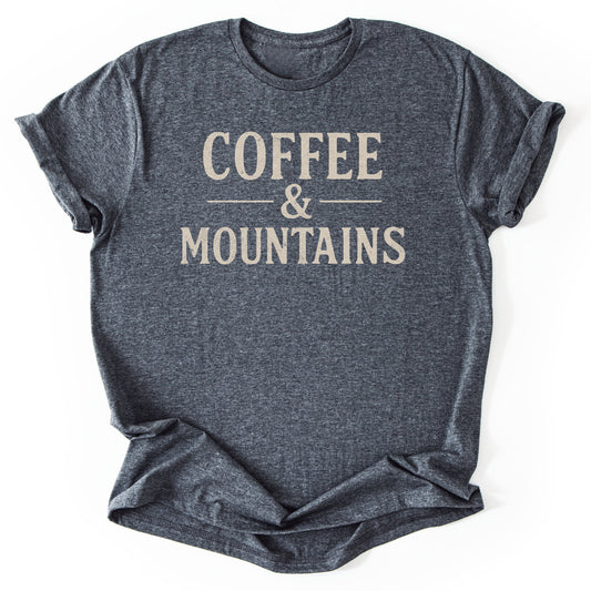 T-Shirt Dark Heather / S Coffee & Mountains T-Shirt