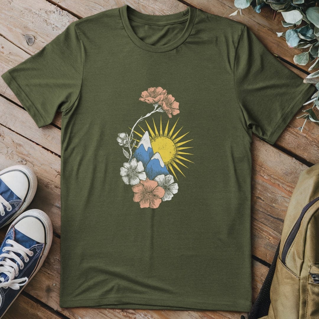 T-Shirt Military Green / S Flower Mountain T-Shirt