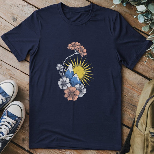 T-Shirt Navy / S Flower Mountain T-Shirt