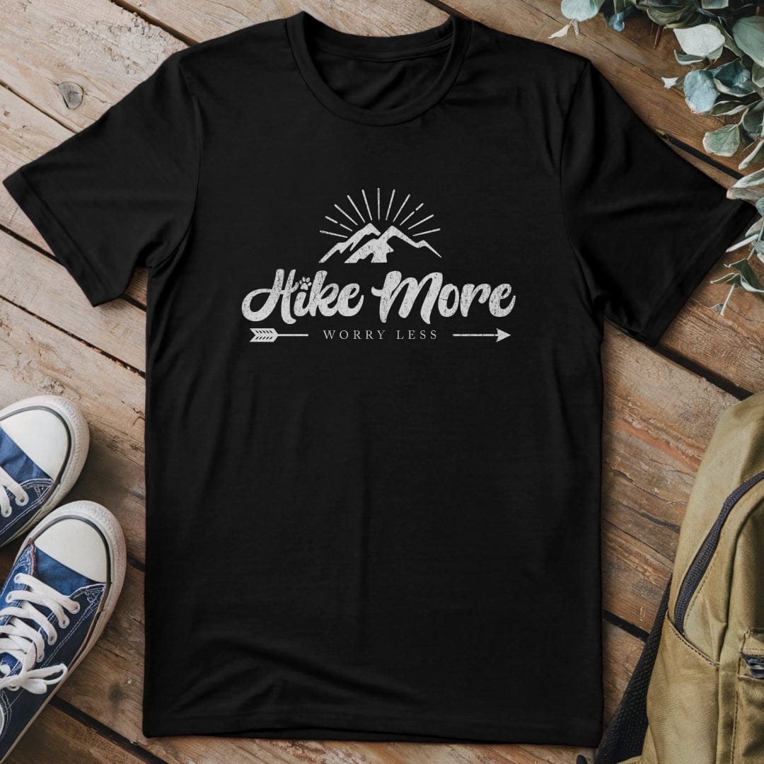 T-Shirt Black / S Hike More Worry Less Paws T-Shirt