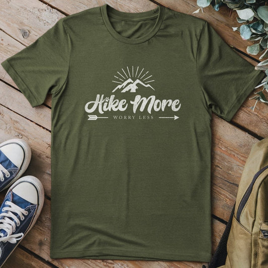 T-Shirt Military Green / S Hike More Worry Less Paws T-Shirt
