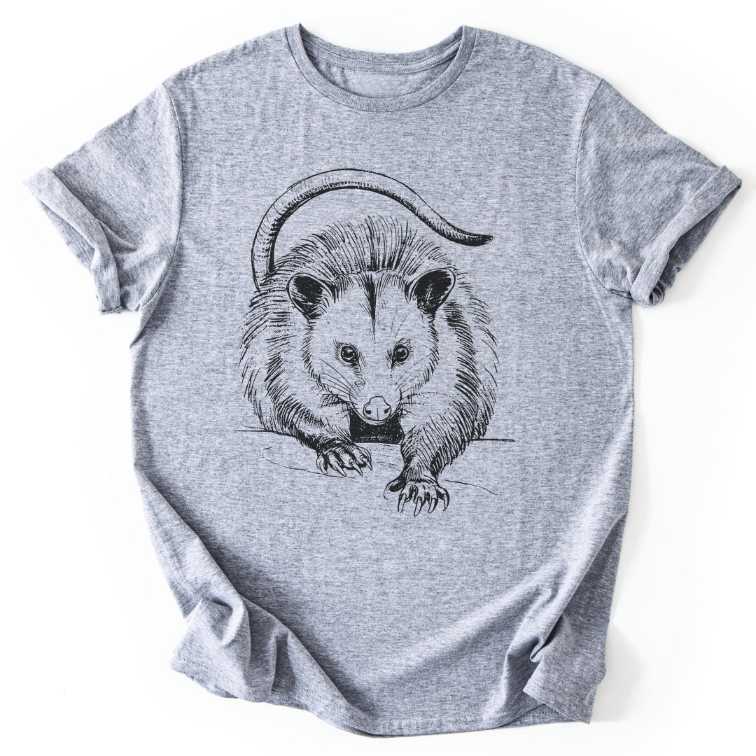 T-Shirt Sport Grey / S Opossum Pencil Drawing T-Shirt