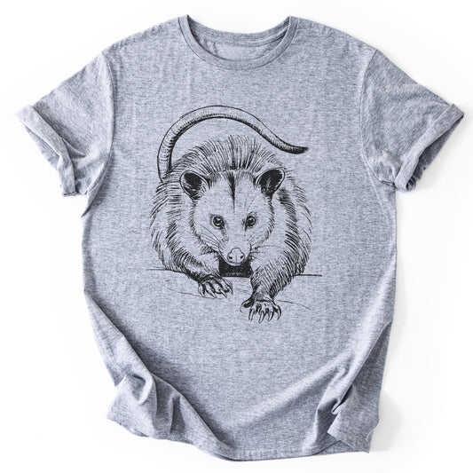 T-Shirt Sport Grey / S Opossum Pencil Drawing T-Shirt
