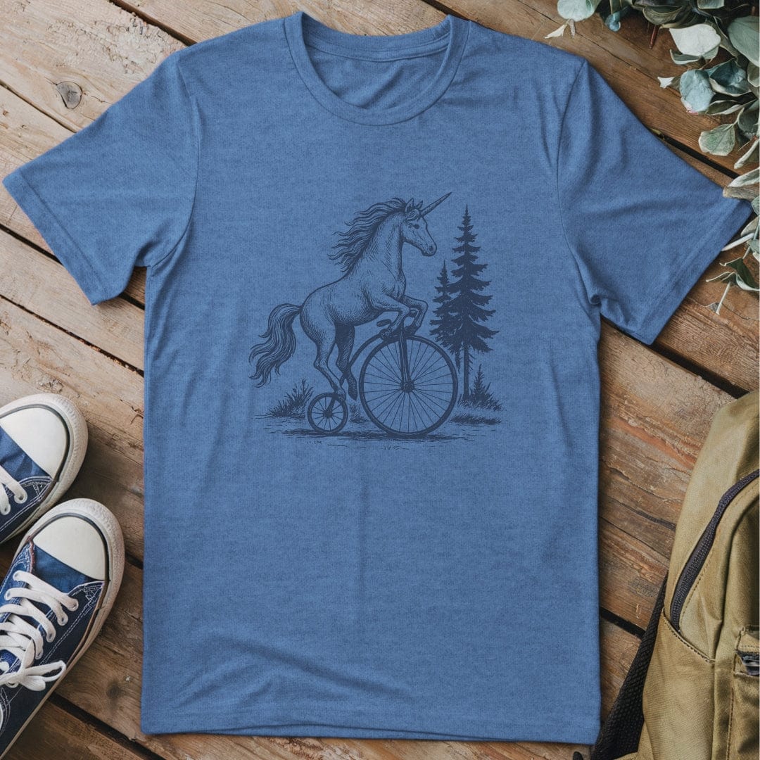 T-Shirt Heather Indigo / S Legend on Two Wheels Funny T-Shirt