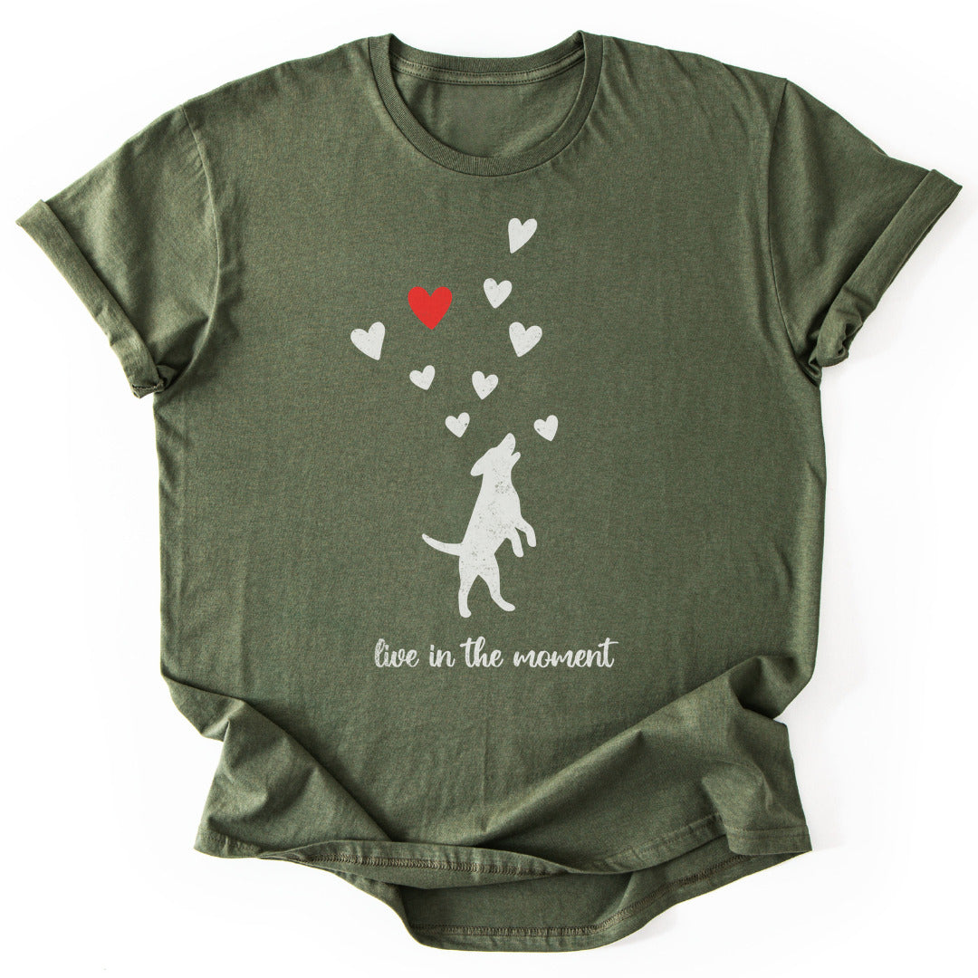 T-Shirt Military Green / S Live in the Moment T-Shirt