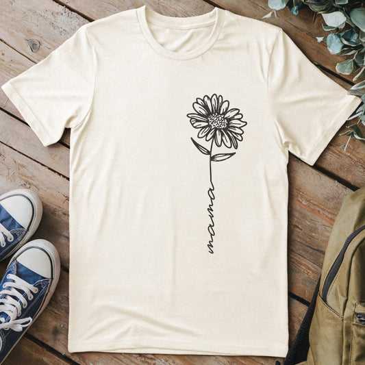 T-Shirt Natural / S Flower Mama T-Shirt