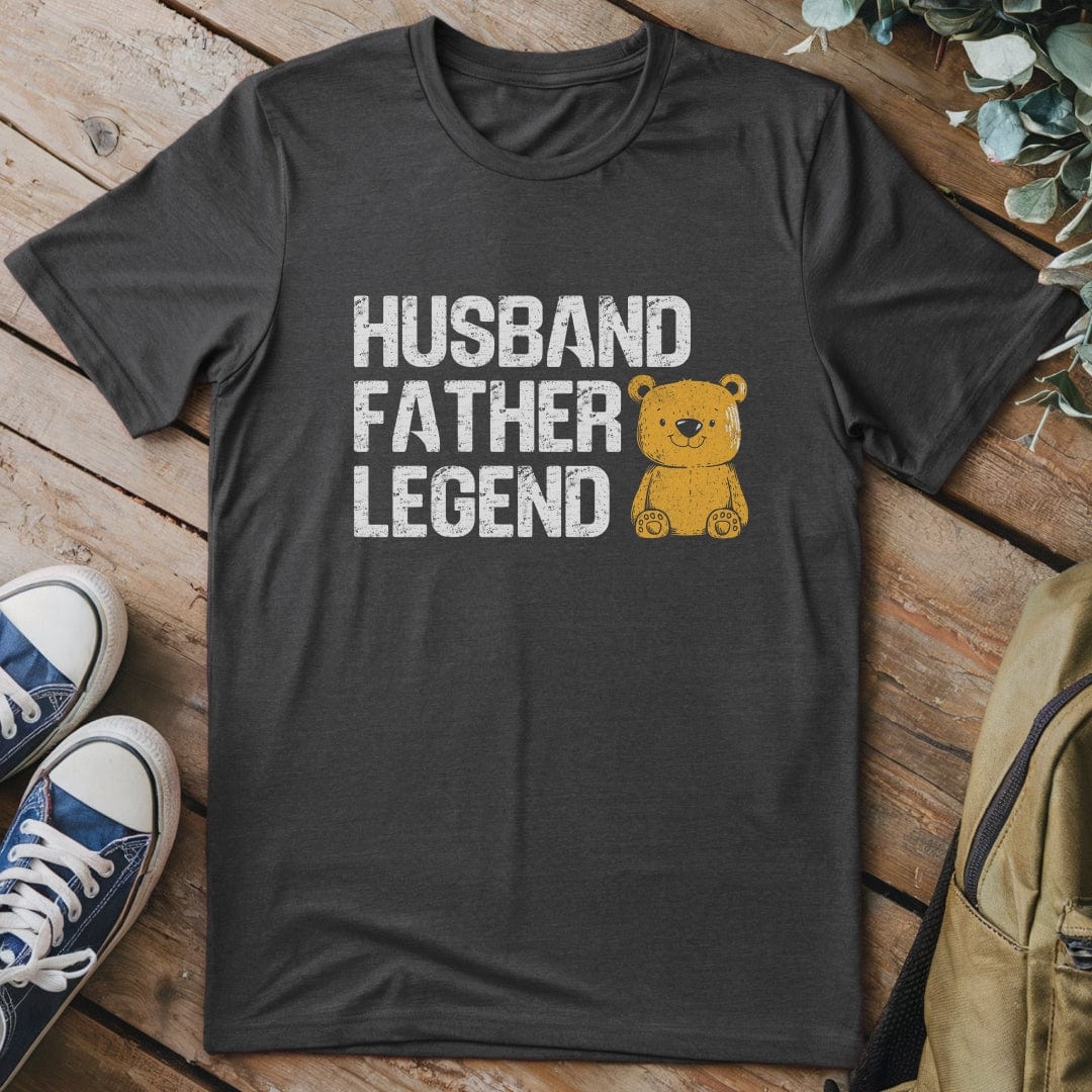 T-Shirt Dark Heather / S Husband Father Legend T-Shirt