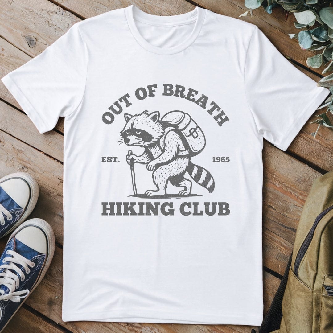 T-Shirt White / S Out Of Breath Hiking Club Funny T-Shirt