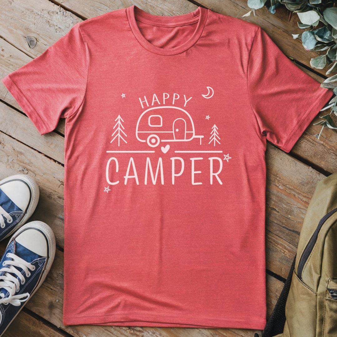T-Shirt Heather Red / S Happy Camper 2 T-Shirt