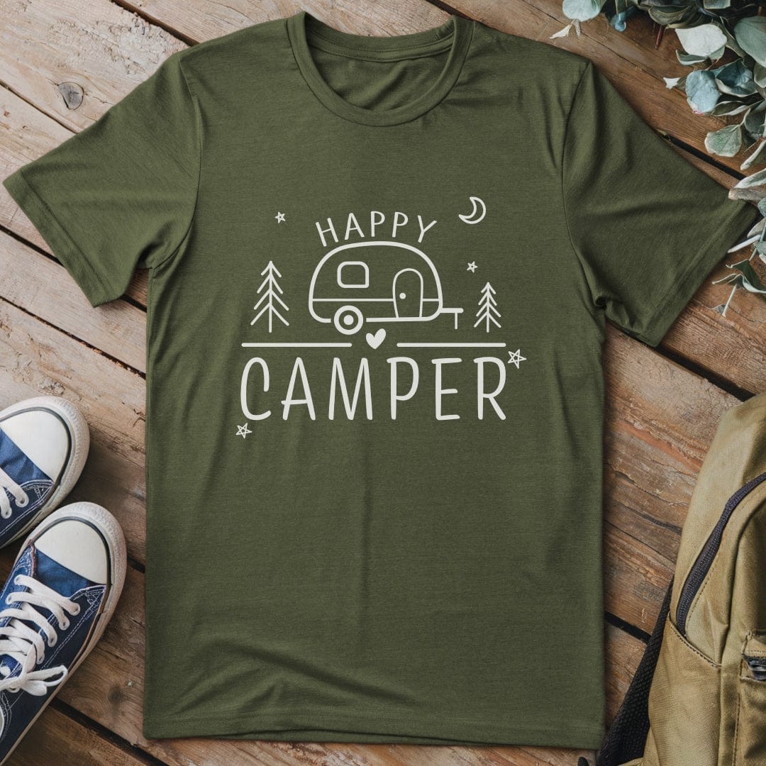 T-Shirt Military Green / S Happy Camper 2 T-Shirt