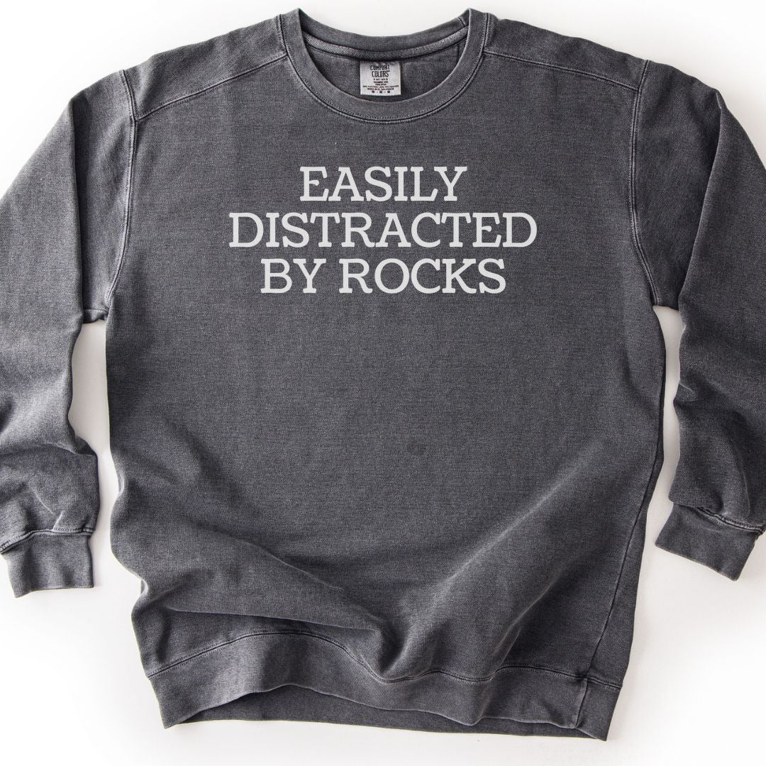 Easily Distracted By Rocks Premium Sweatshirt - Pepper