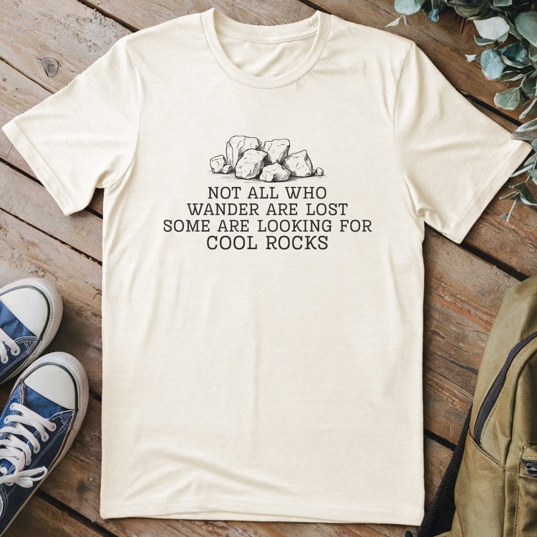 T-Shirt Natural / S Looking For Cool Rocks Funny T-Shirt