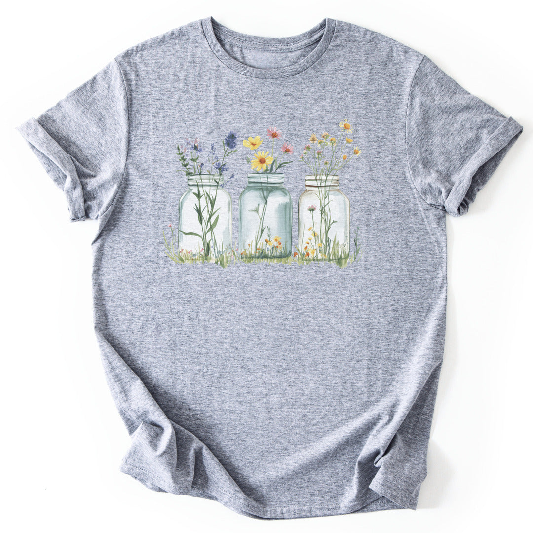 T-Shirt Sport Grey / S Wildflowers In A Glass T-Shirt
