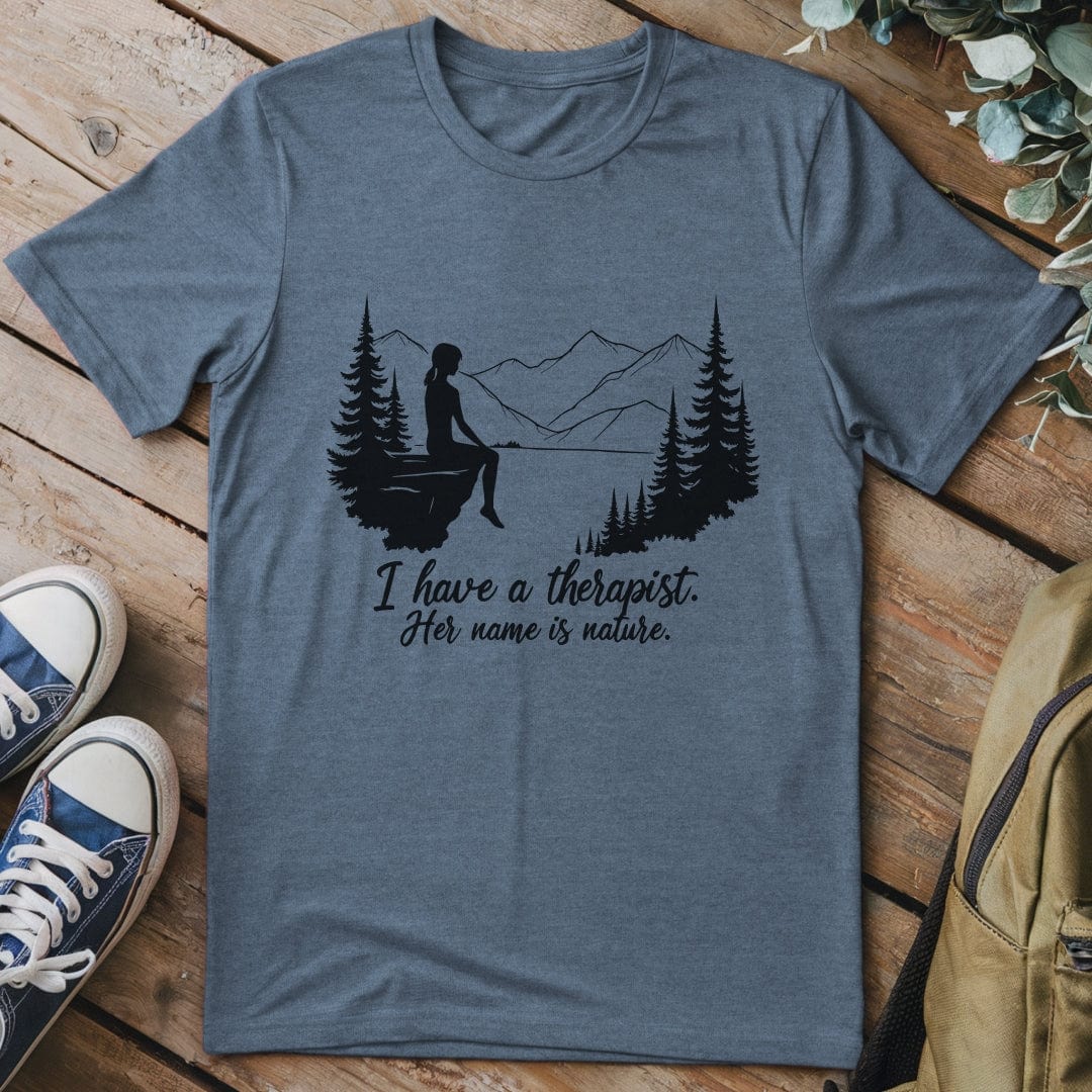 T-Shirt Heather Indigo / S I have a Therapist Art T-Shirt