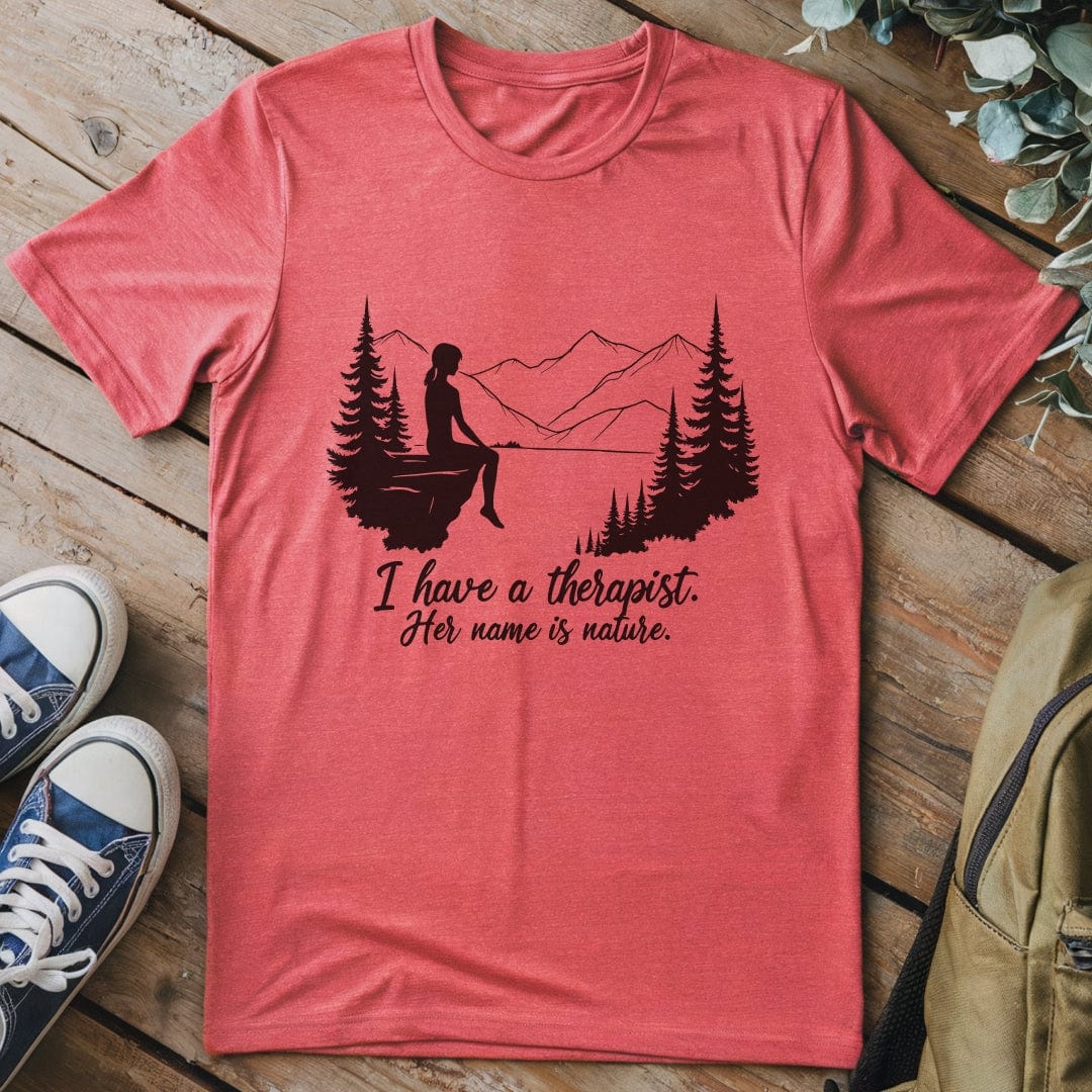 T-Shirt Heather Red / S I have a Therapist Art T-Shirt