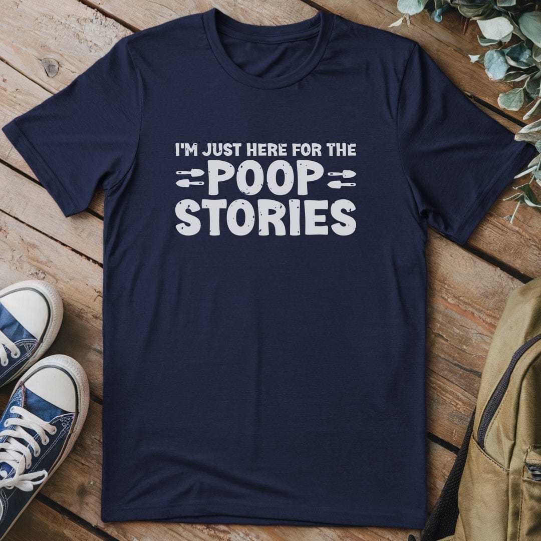 T-Shirt Navy / S Poop Stories Funny T-Shirt