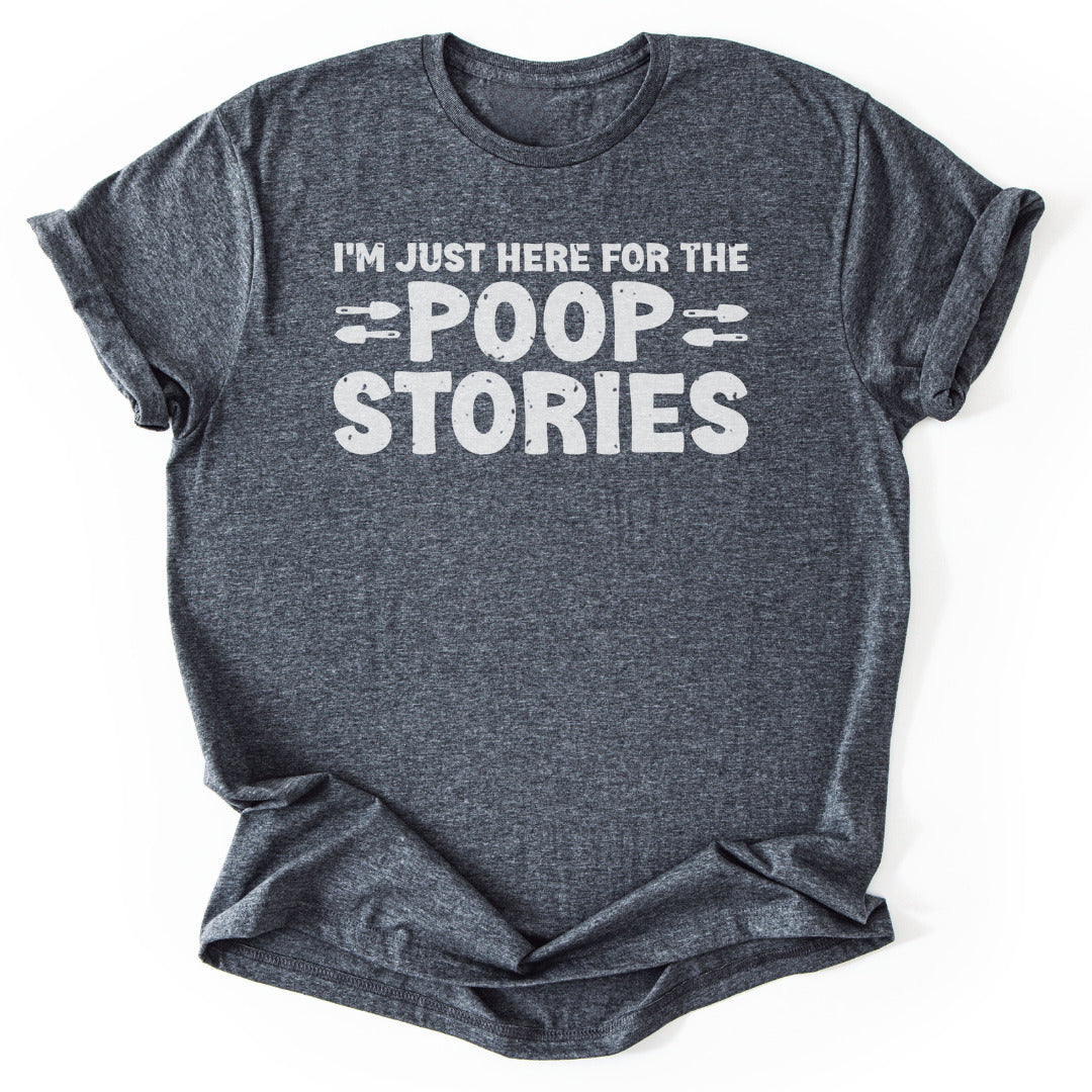 T-Shirt Dark Heather / S Poop Stories Funny T-Shirt
