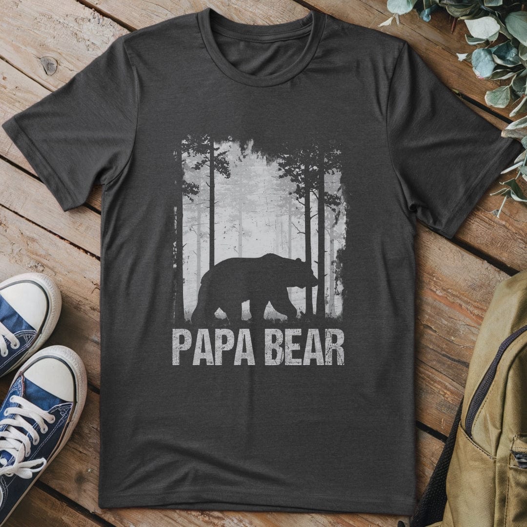 T-Shirt Dark Heather / S Papa Bear in the Wild T-Shirt
