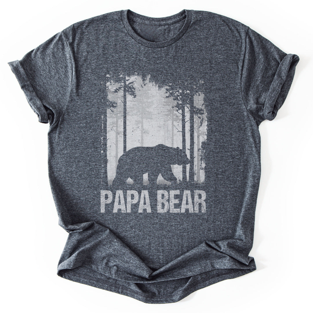 T-Shirt Dark Heather / S Papa Bear in the Wild T-Shirt