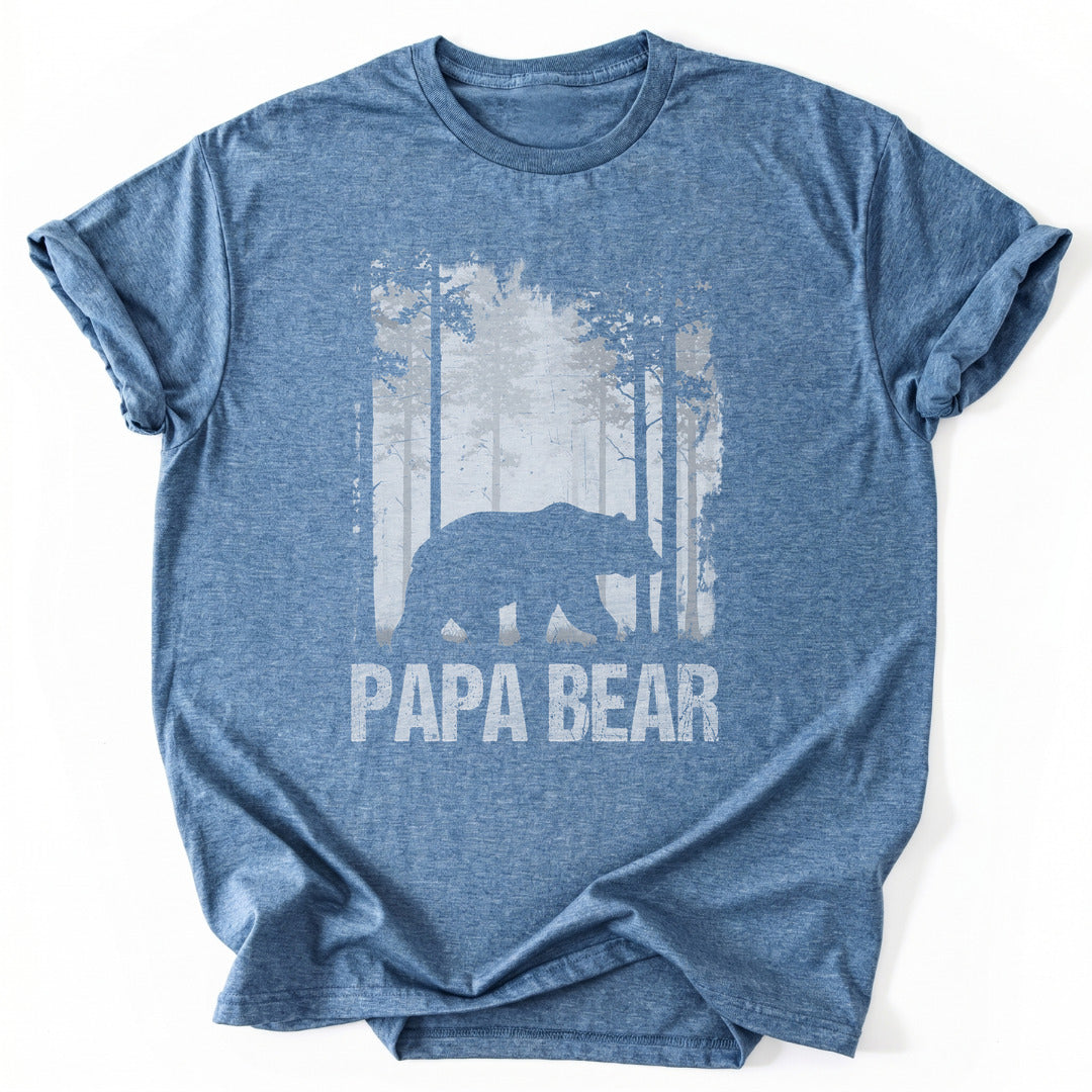 T-Shirt Heather Indigo / S Papa Bear in the Wild T-Shirt