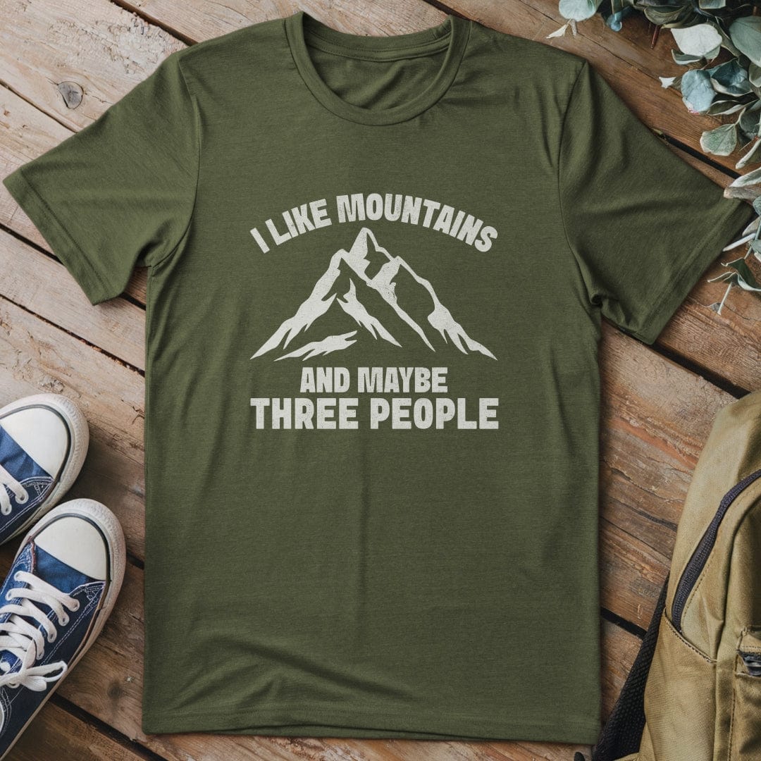 T-Shirt Military Green / S I like Mountains T-Shirt