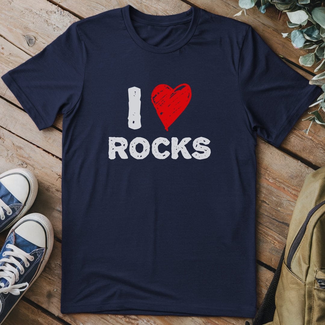 T-Shirt Navy / S I Love Rocks T-Shirt