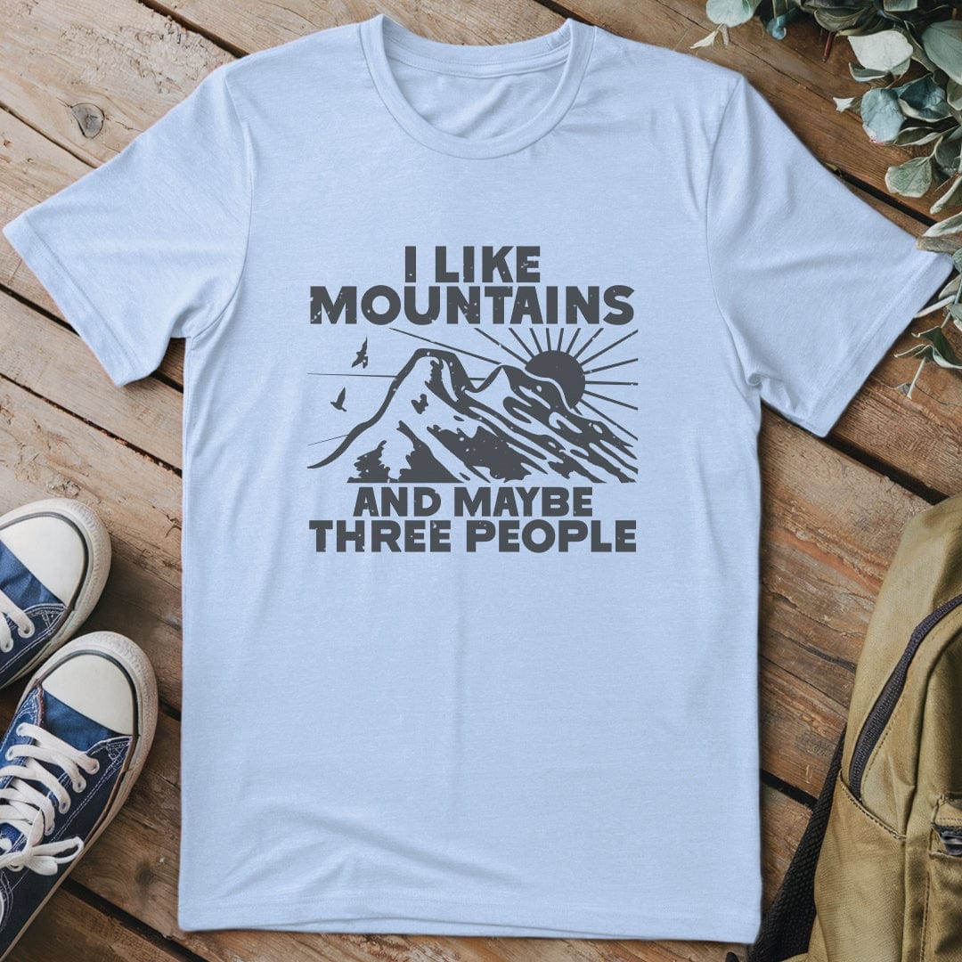 T-Shirt Light Blue / S Mountains Over People T-Shirt