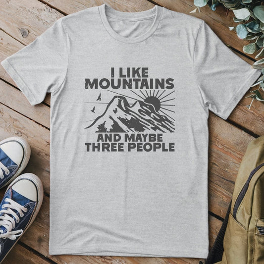 T-Shirt Sport Grey / S Mountains Over People T-Shirt