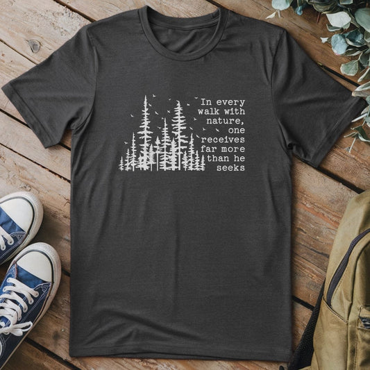T-Shirt Dark Heather / S More Than He Seeks T-Shirt